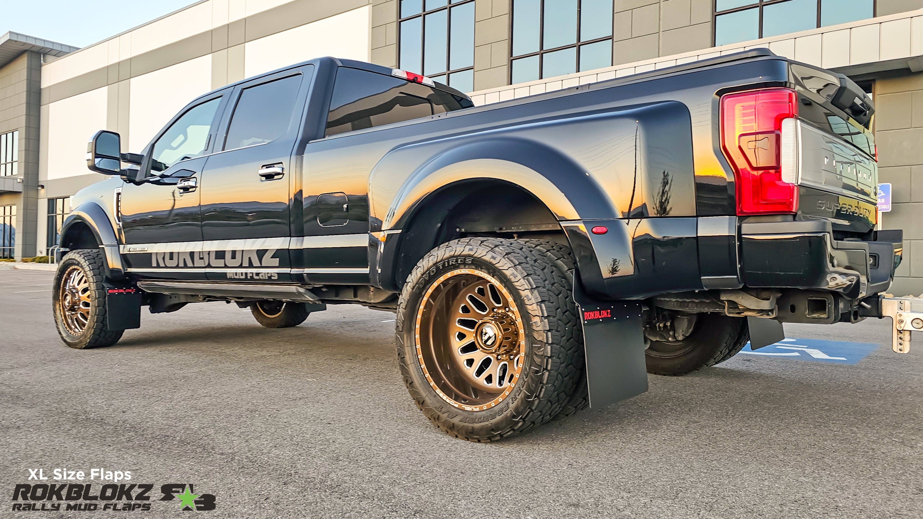 Ford F-450 SUPER DUTY DRW (Dually) 2017+ Mud Flaps — RokBlokz