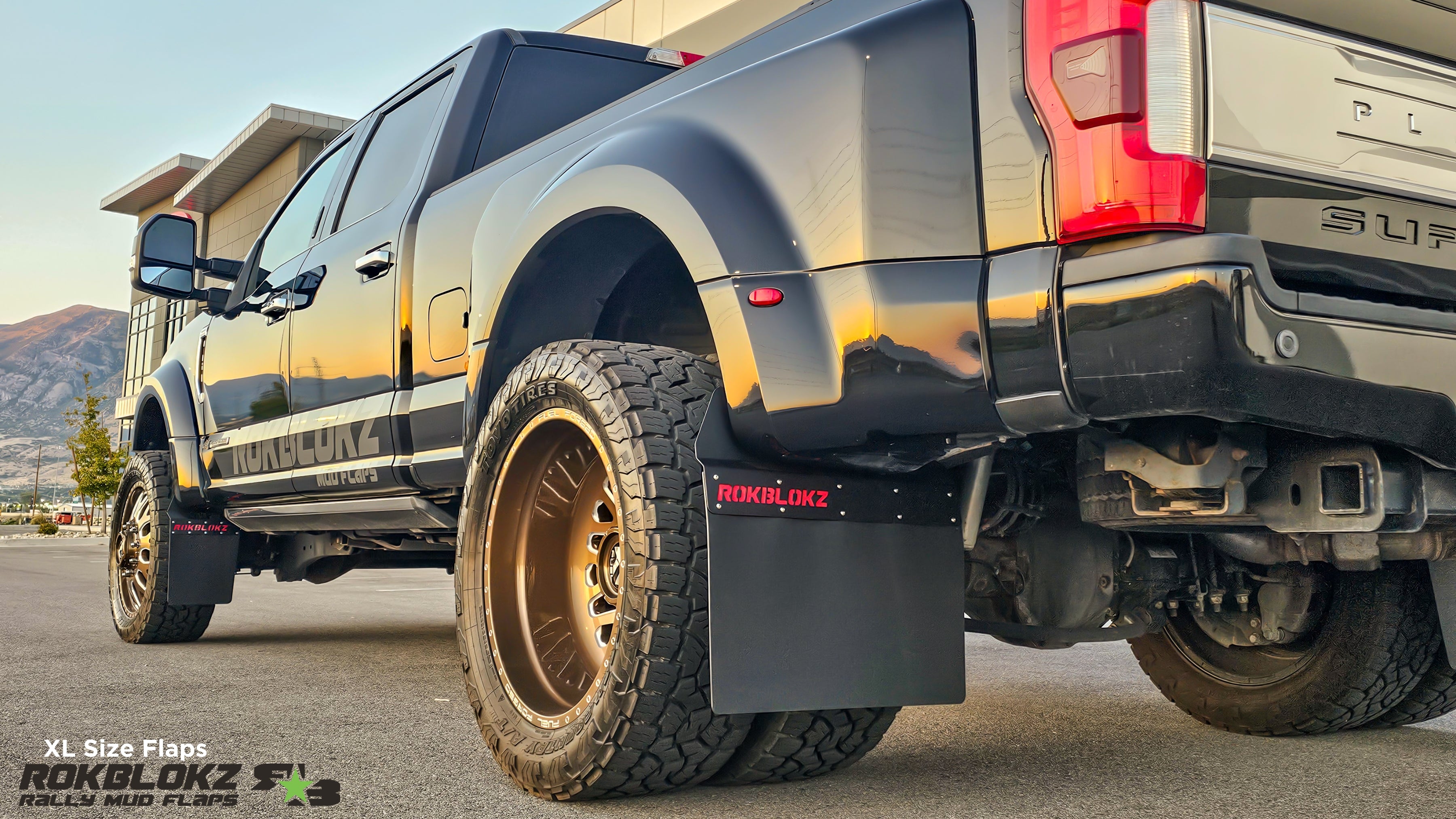 Ford F-450 SUPER DUTY DRW (Dually) 2017+ Mud Flaps — RokBlokz