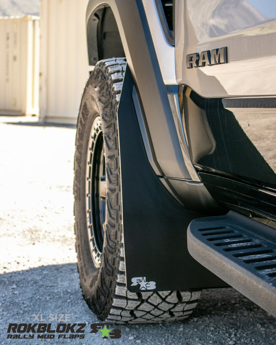 2022+ Ram TRX RHO Featuring Rokblokz XL mud flaps - Front flap