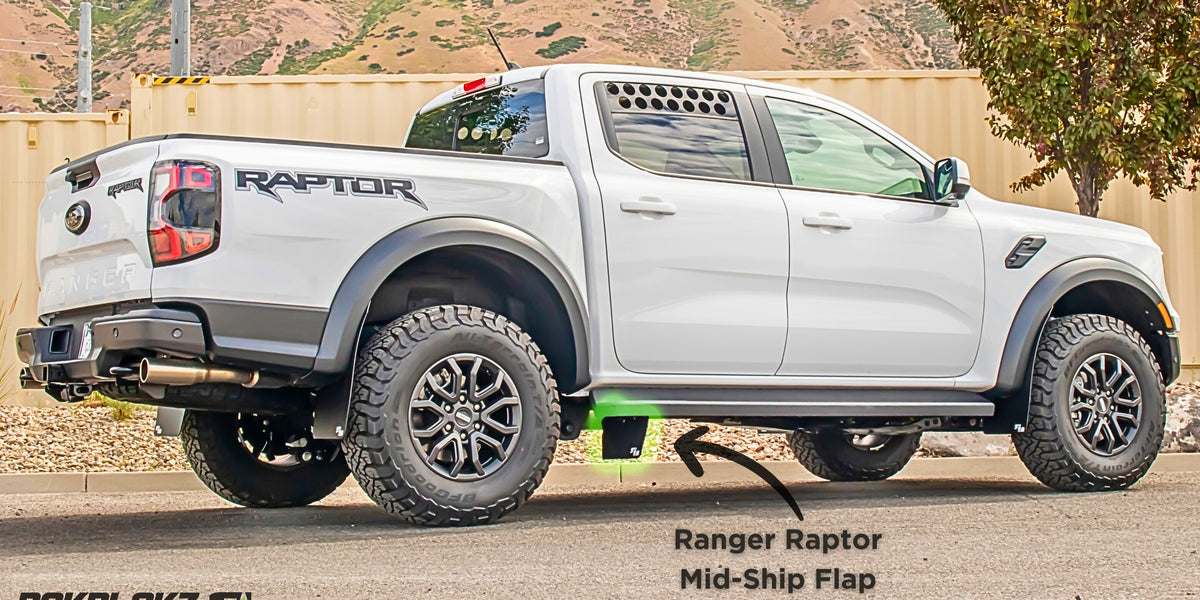 Ford Ranger RAPTOR 2024+ Mid-Ship Mud Flaps — RokBlokz