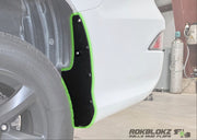 Close-up of Lexus GX 460 rear mud flap delete