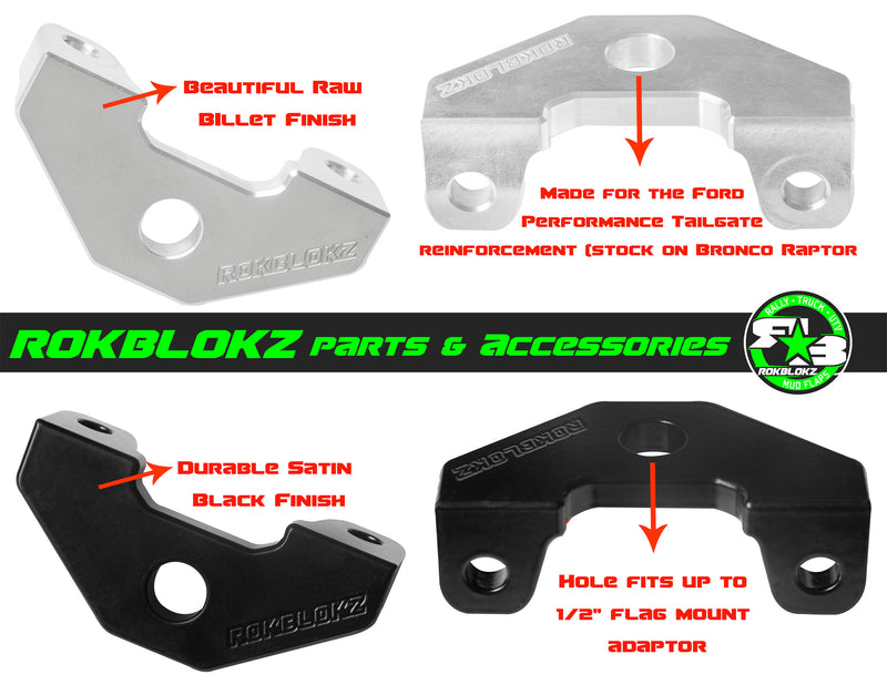 Tailgate Billet Flag Mount for 2022+ Bronco Raptor
