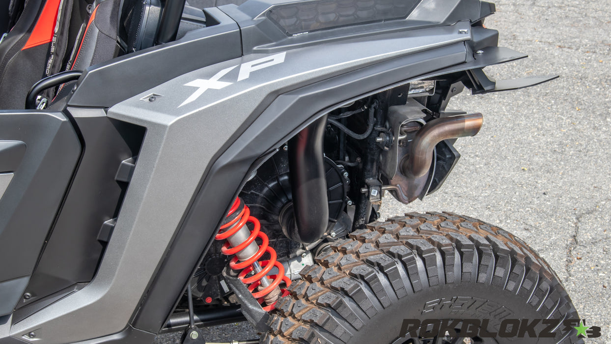 2024+ Polaris RZR XP 1000 featuring Rokblokz Fender Kit - rear fender from front