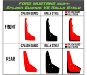 2024 Mustang GT featuring ROKBLOKZ Splash Guards vs Rally Style Flaps