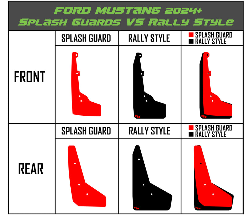 Ford Mustang Rally Mud Flaps 2024+