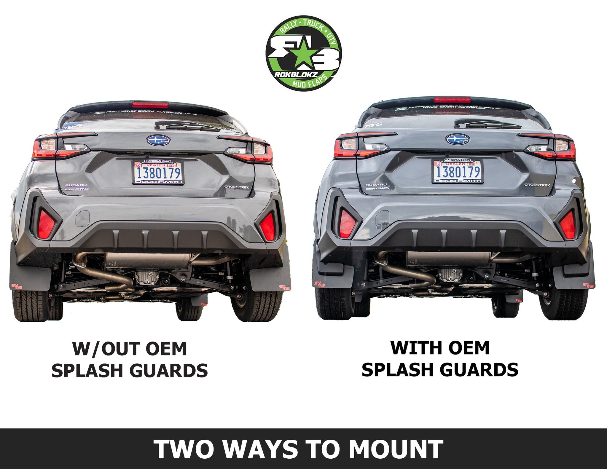 Subaru Crosstrek 2024+ Rally Mud Flaps — RokBlokz