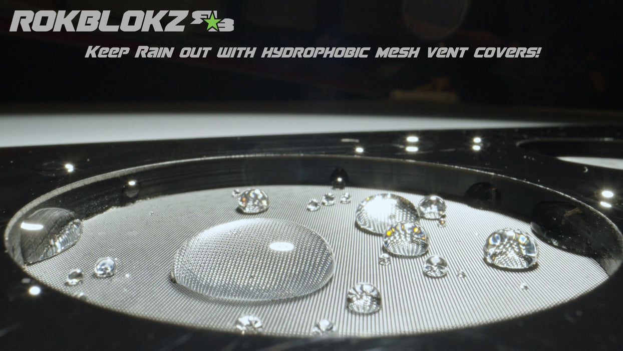 Rokblokz Window Vents use hydrophobic mesh vent covers