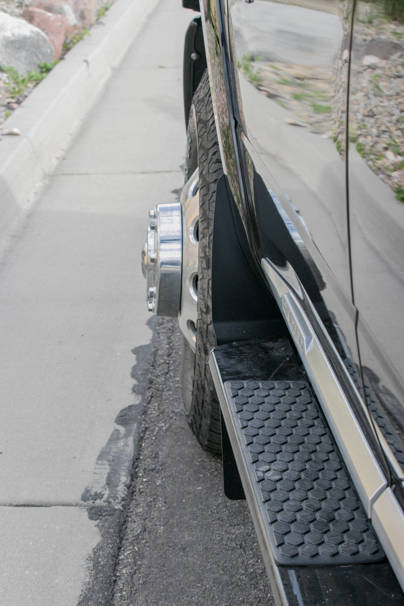 2018  Ram Dually featuring Rokblokz step back mud flaps in ORIGINAL