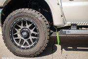 2012 Ford F-350 Featuring Rokblokz Step-Back Mud flaps in Lime 