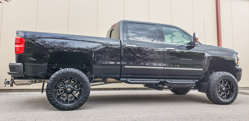 XL STEP BACK Mud Flaps by Rokblokz for (4th Gen) 2015-2018 Chevy Silverado 1500/2500HD SRW