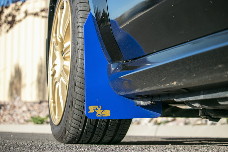 2007 Impreza WRX STI featuring SHORT Mud Flaps by Rokblokz in Deep Blue