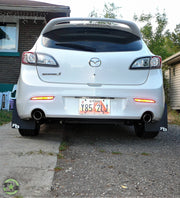 2013 Mazda Speed3 Ft Rokblokz Rally Mud Flaps - rear view