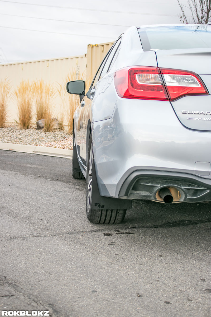15-19 Subaru Legacy featuring Rokblokz Original Mud flaps in black