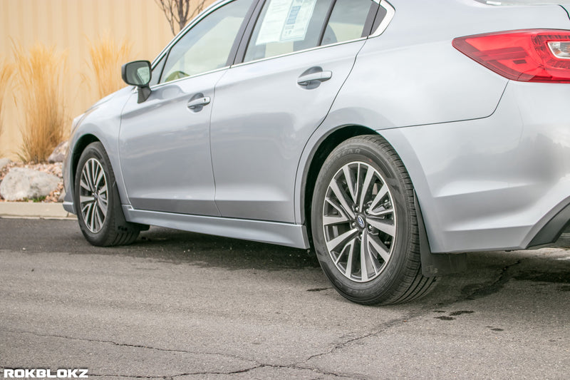 15-19 Subaru Legacy featuring Rokblokz Original Mud flaps in black