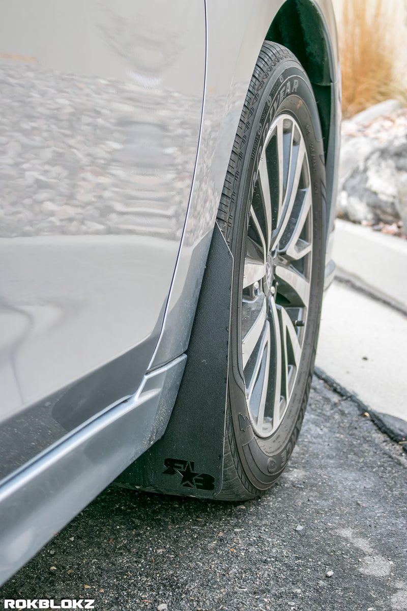 15-19 Subaru Legacy featuring Rokblokz Original Mud flaps in black