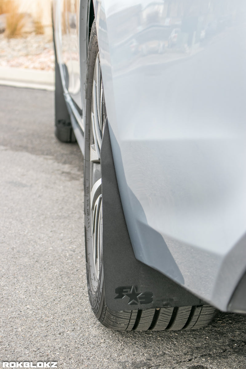 15-19 Subaru Legacy featuring Rokblokz Original Mud flaps in black