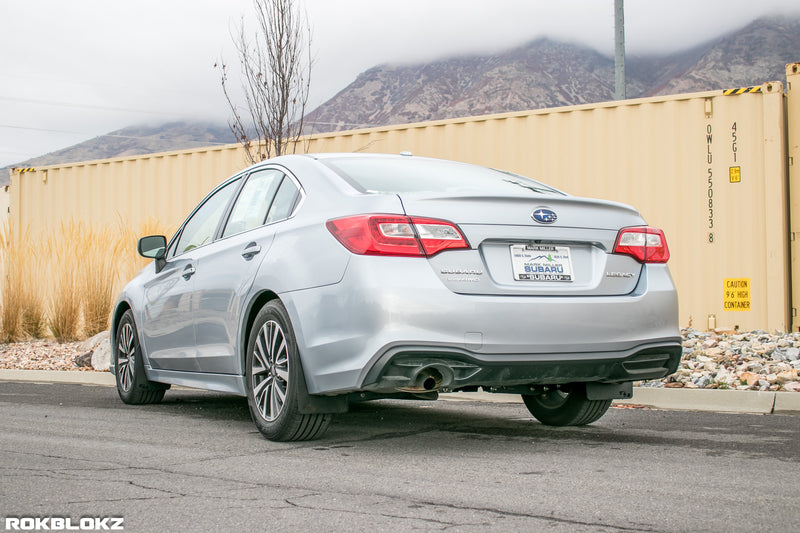 15-19 Subaru Legacy featuring Rokblokz Original Mud flaps in black