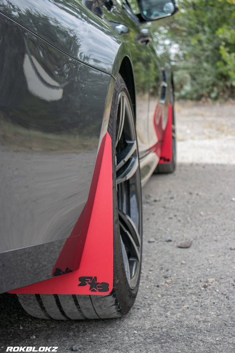 14-18 F80 BMW M3 featuring Rally Style flaps in red by Rokblokz