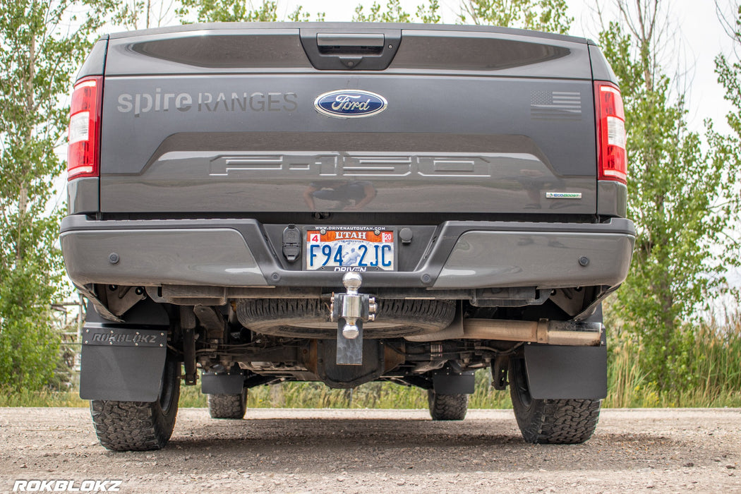 15-20 Ford F-150 Featuring Rokblokz Step Back Mud Flaps - rear full