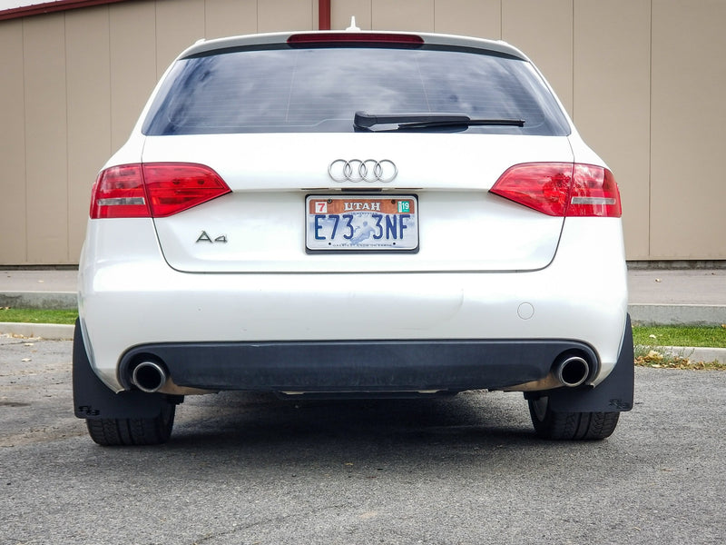 08-16 Audi A4 Wagon Featuring Rokblokz Rally Mud Flaps in Black - rear end