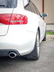 08-16 Audi A4 Wagon Featuring Rokblokz Rally Mud Flaps in Black - passenger side