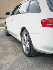 08-16 Audi A4 Wagon FT Rokblokz Rally Mud Flaps in Black - driver side