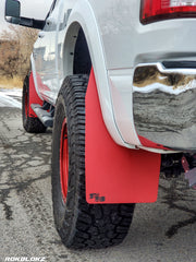 Ram 2500 Featuring XL Mud Flaps in Red