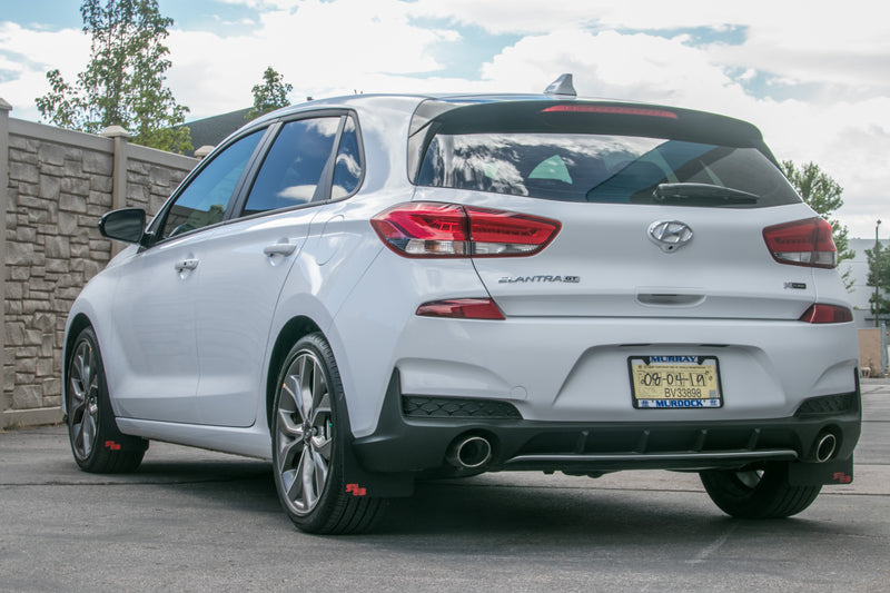 2019 Elantra Featuring ORIGINAL length Rokblokz Mud flaps in Black