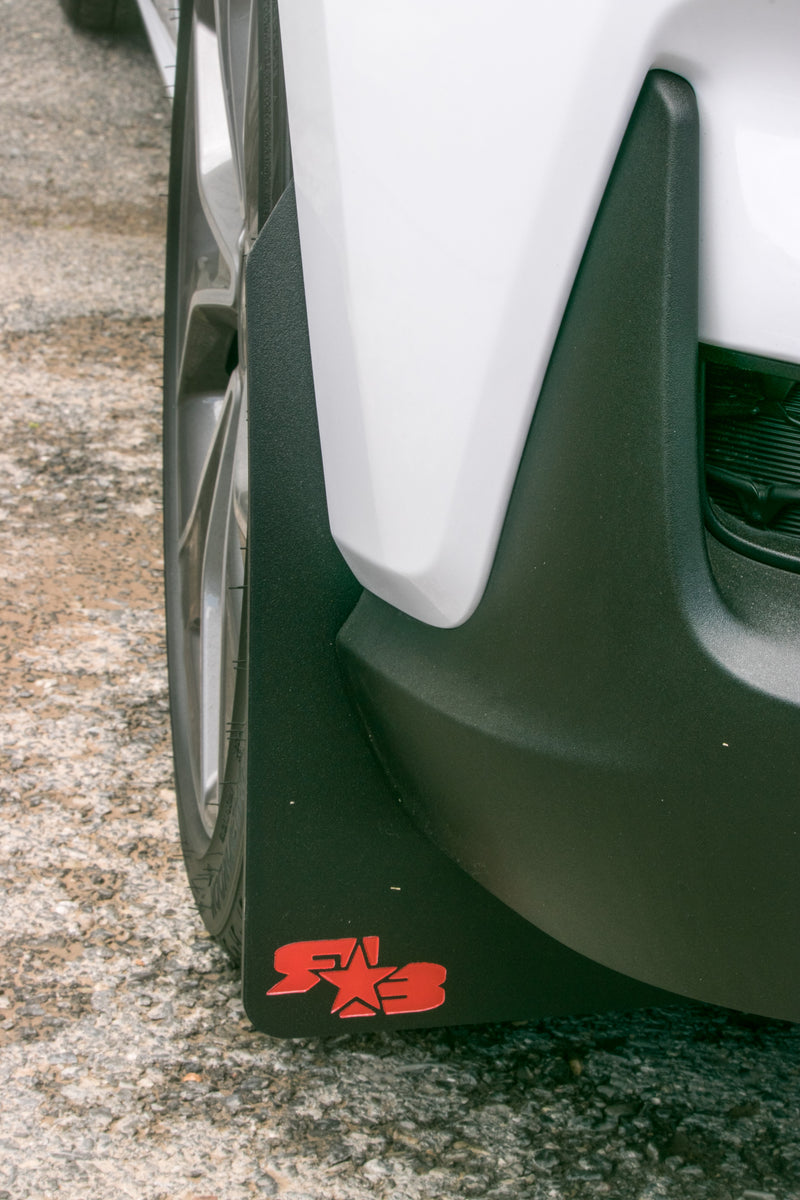 2019 Elantra Featuring ORIGINAL length Rokblokz Mud flaps in Black