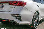 2020 Kia Forte GT Featuring Rokblokz Mud Flaps in Black w/ Red logo - Rear flap