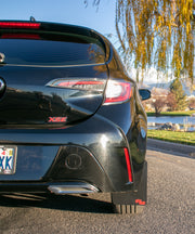 2020 Toyota Corolla ft Rokblokz Rally Mud Flaps in Black w/ Red Logos