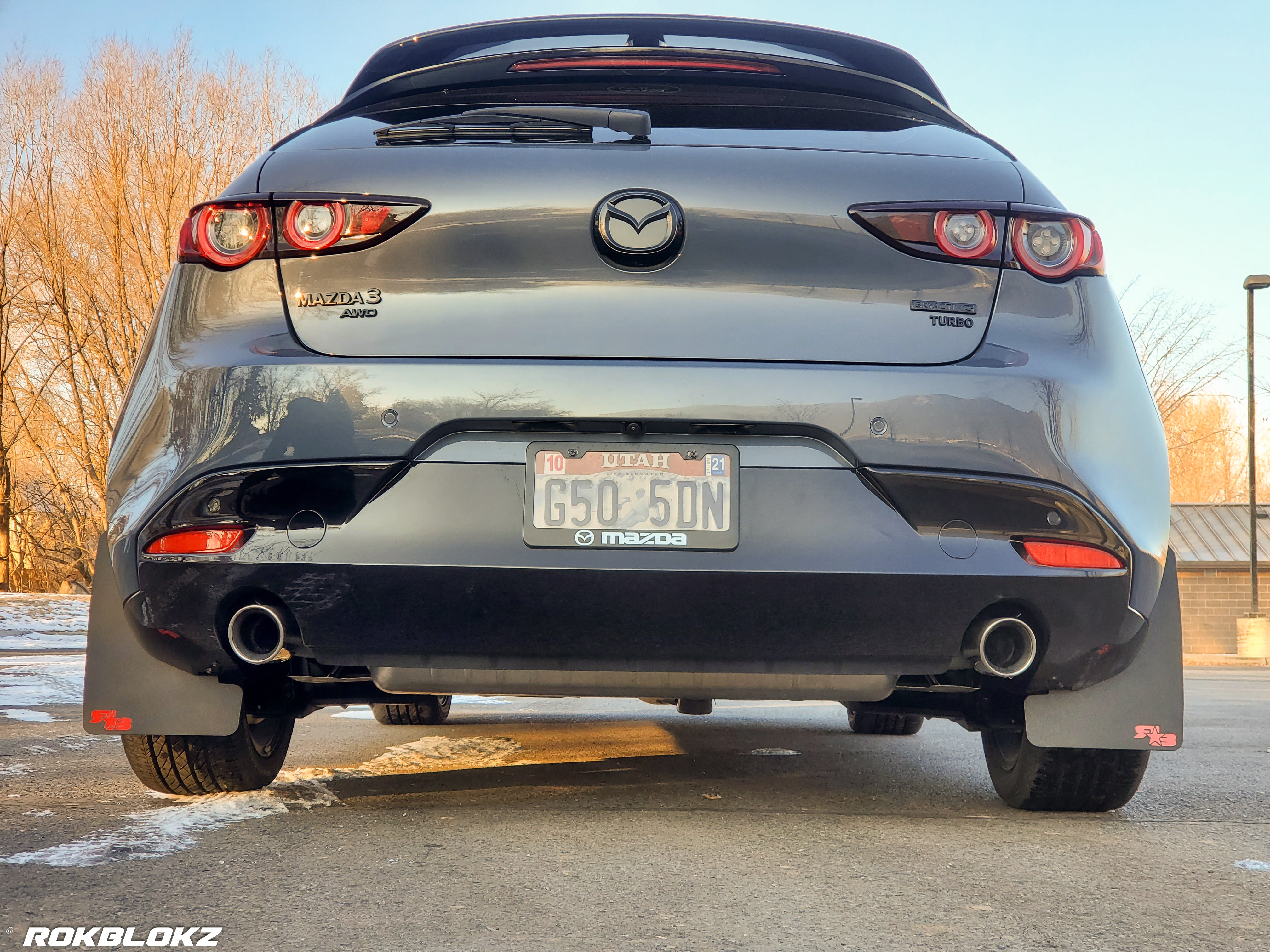 MAZDA3 Hatchback 2019+ Rally Mud Flaps — RokBlokz