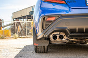 2022 Subaru WRX Featuring Rokblokz Rally Mud Flaps in Black - rear Flap