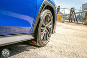2022 Subaru WRX Featuring Rokblokz Rally Mud Flaps in Black - Passenger Front Flap