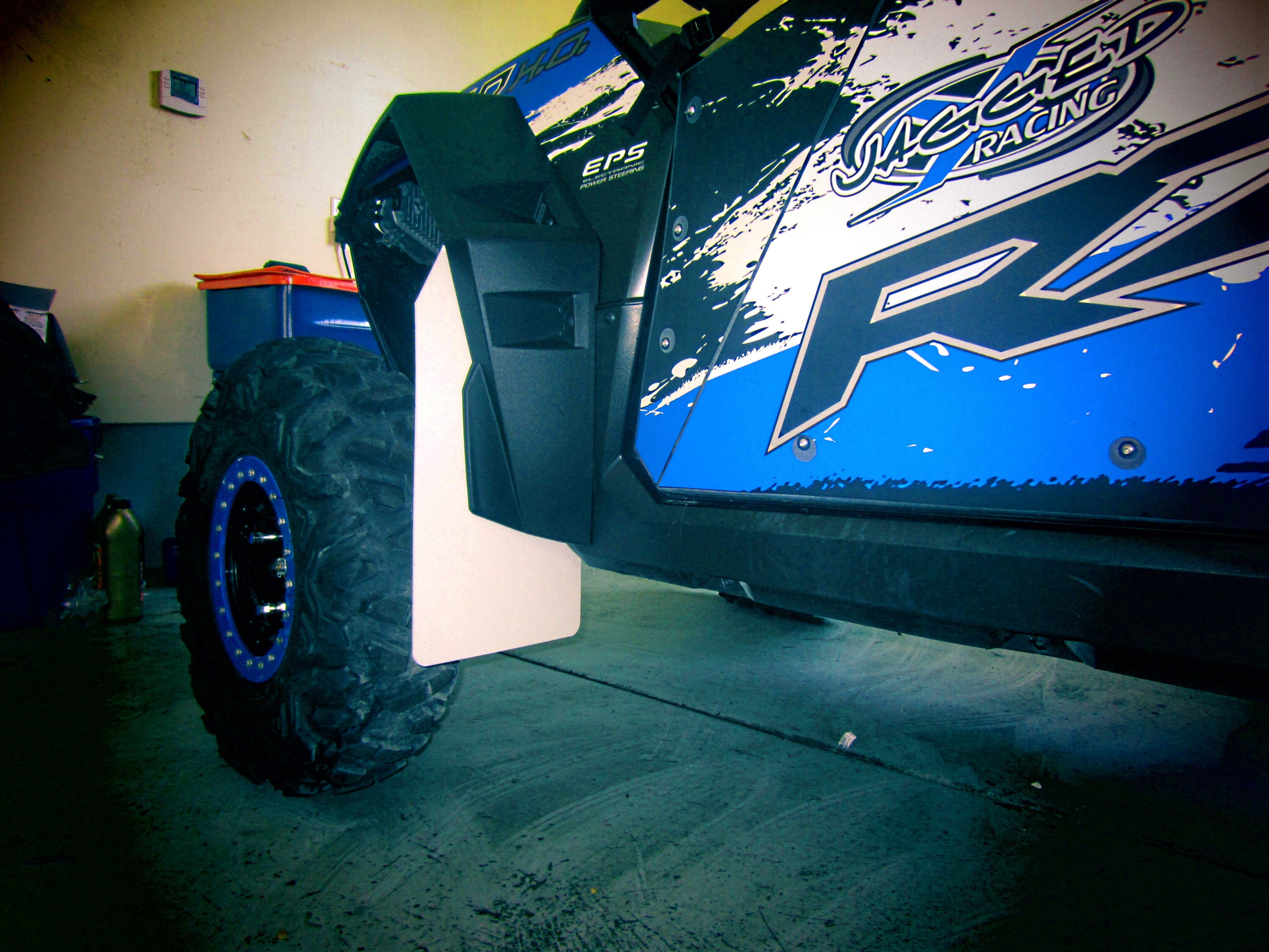 Polaris RZR 900, RZR 4 900, 11-14 Mud Flaps, FRONT — RokBlokz