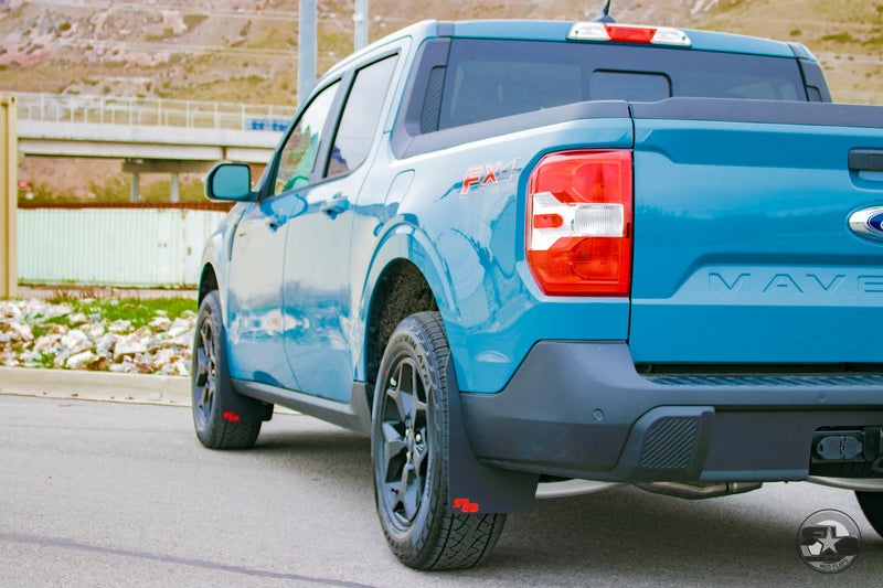 2022+ Ford Maverick Featuring Rokblokz Rally Mud Flaps - driver side