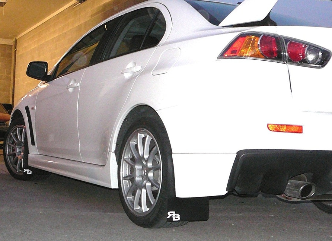 Mitsubishi Lancer Evolution X (2008–2016) Rally Mud Flaps | RokBlokz