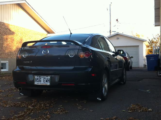 2013 Mazda 3 sedan Ft Rokblokz Rally Mud Flaps 