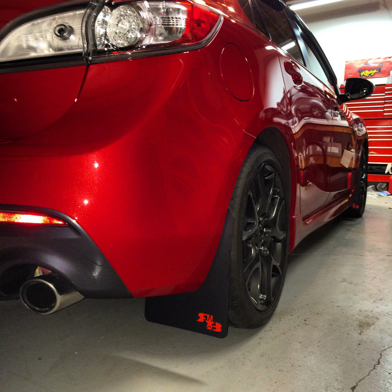 2013 Mazda Speed3 Ft Rokblokz Rally Mud Flaps - Red logo