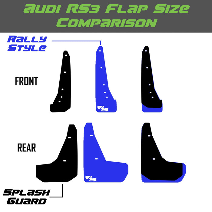 Audi A3/S3/RS3 Sedan 2013-2020 Splash Guards & Rally Mud Flaps