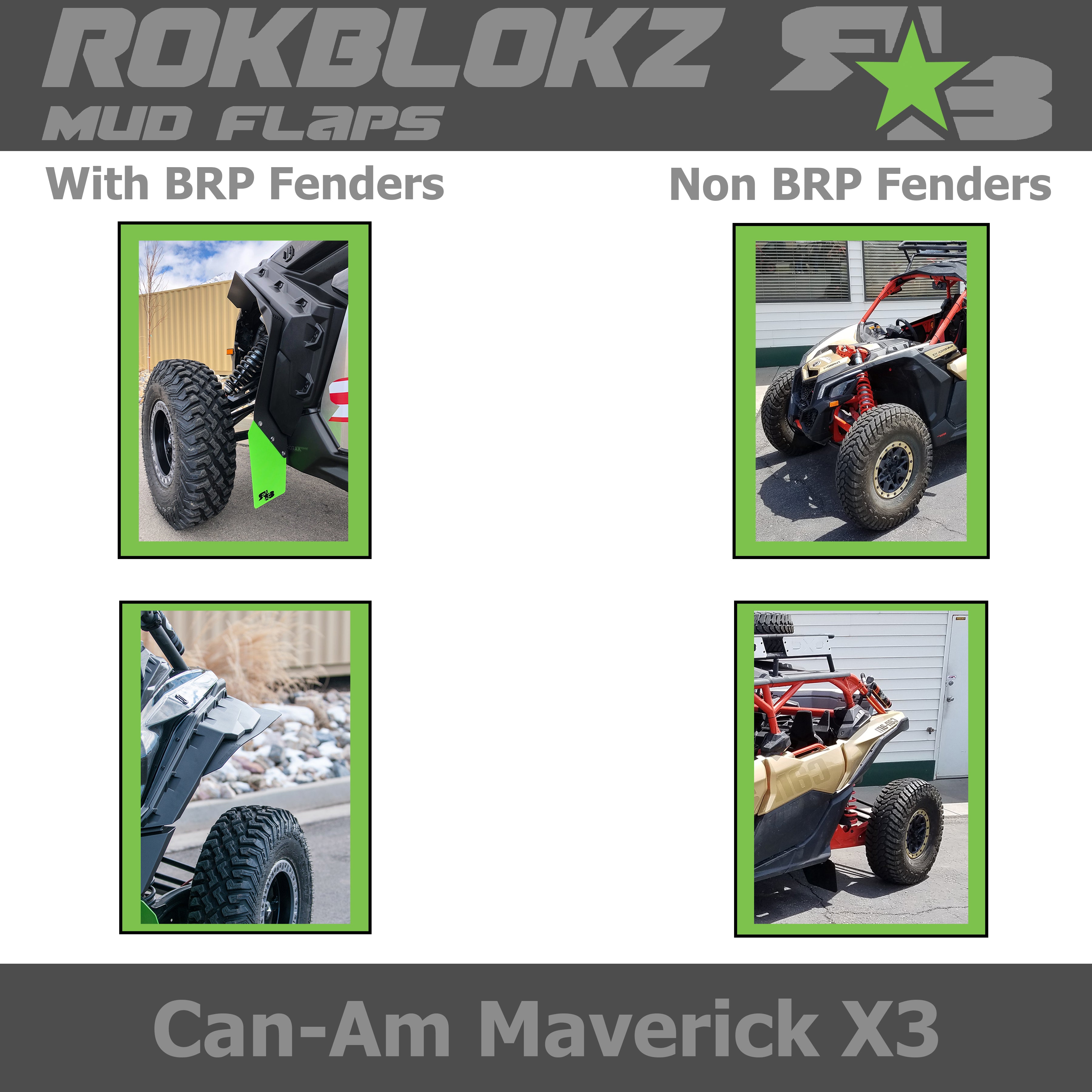 CAN-AM MAVERICK X3 Fender Extensions 2017+ - REQUIRES BRP FENDERS