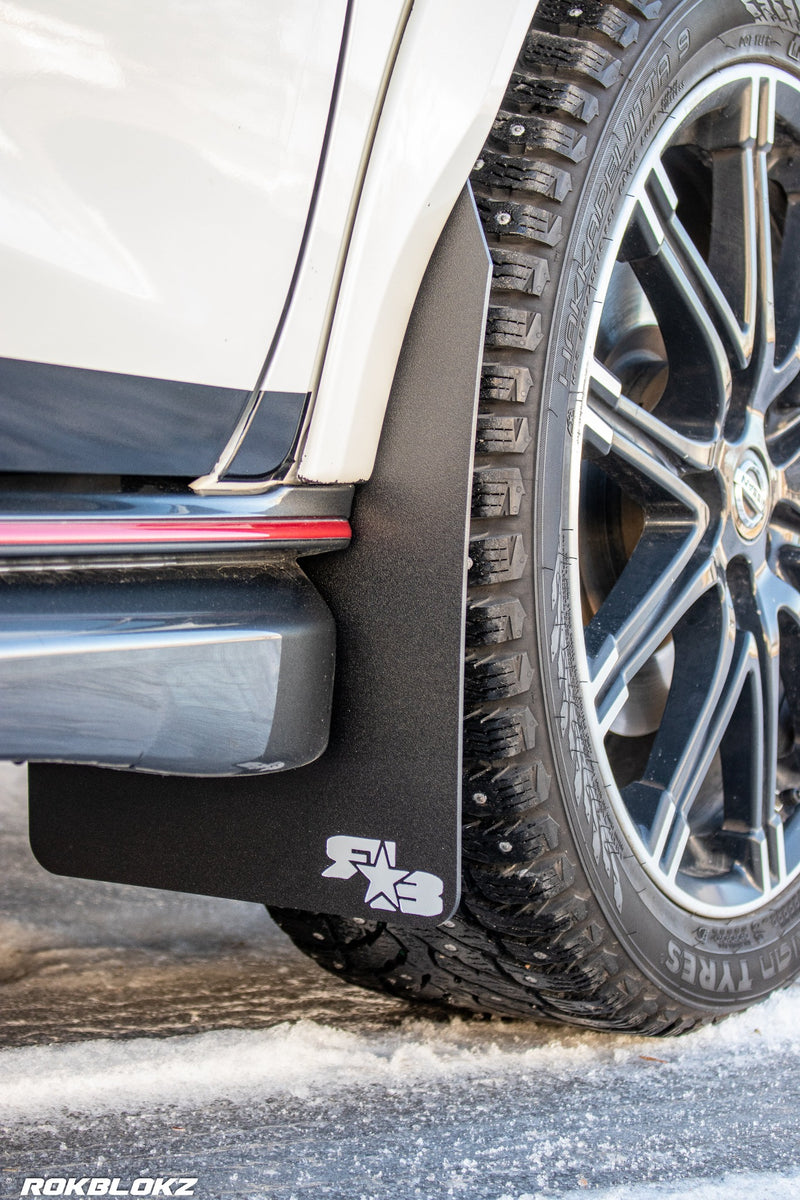 10-17 Nissan Juke NISMO featuring Rokblokz Rally Mud Flaps - Front flap