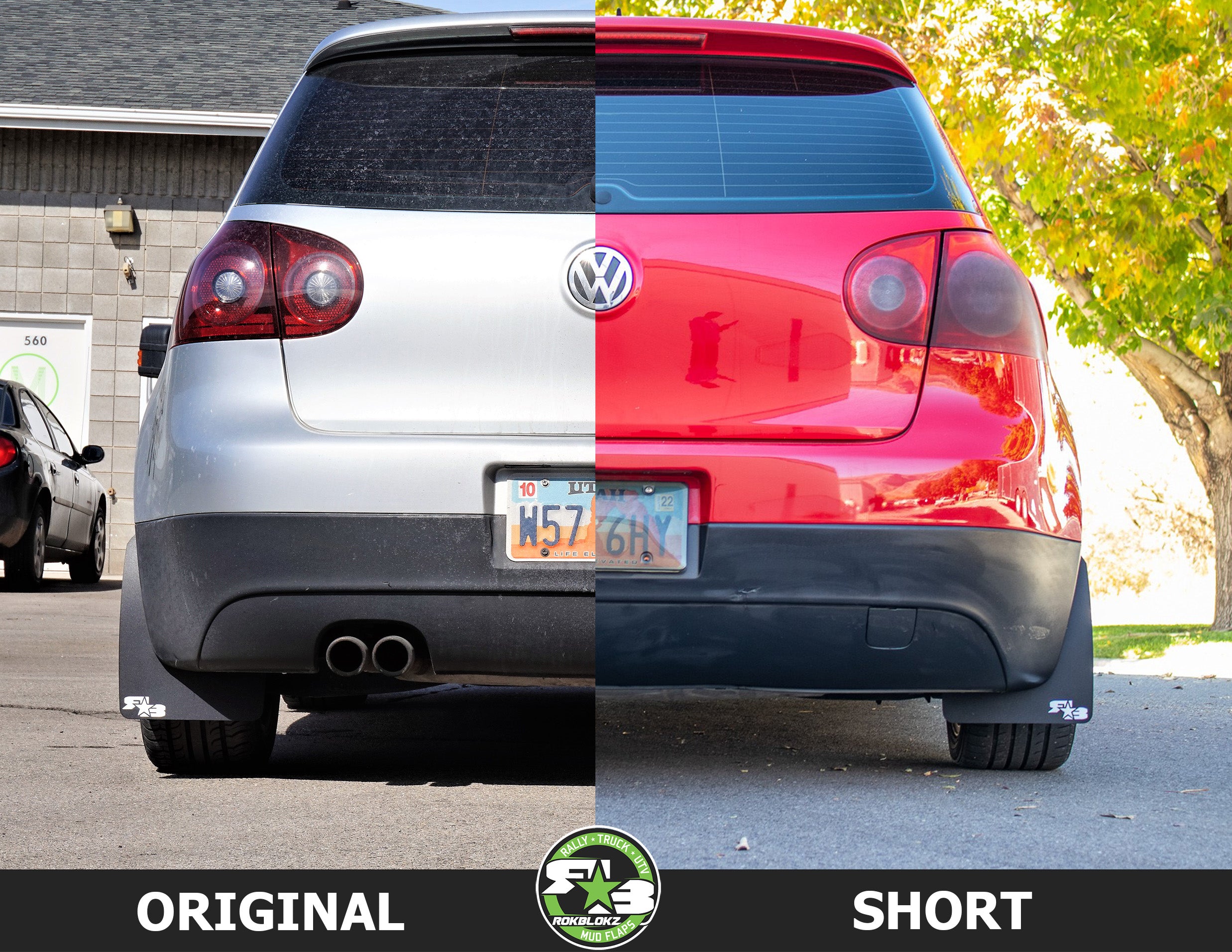 Volkswagen MK5, GOLF, VW Rally Mud Flaps 2004-2009 — RokBlokz